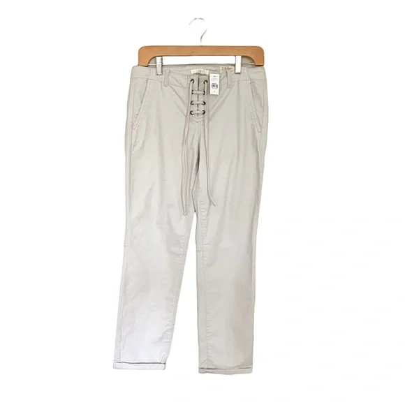 LOFT Marisa Skinny Pants Tan Cotton Size 2 New With Tags Ivory Casual - Picture 4 of 7